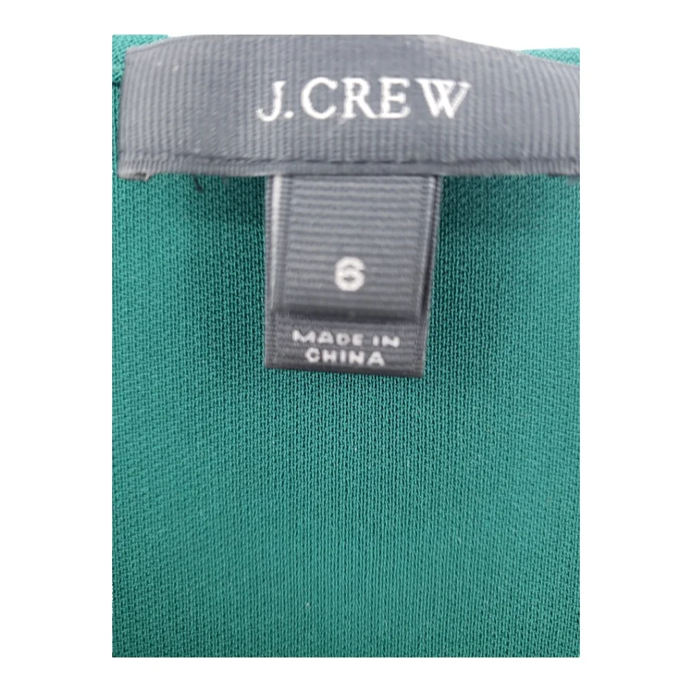 J Crew Sleeveless Shell Size 6 Evergreen Pleated Front Career Travel